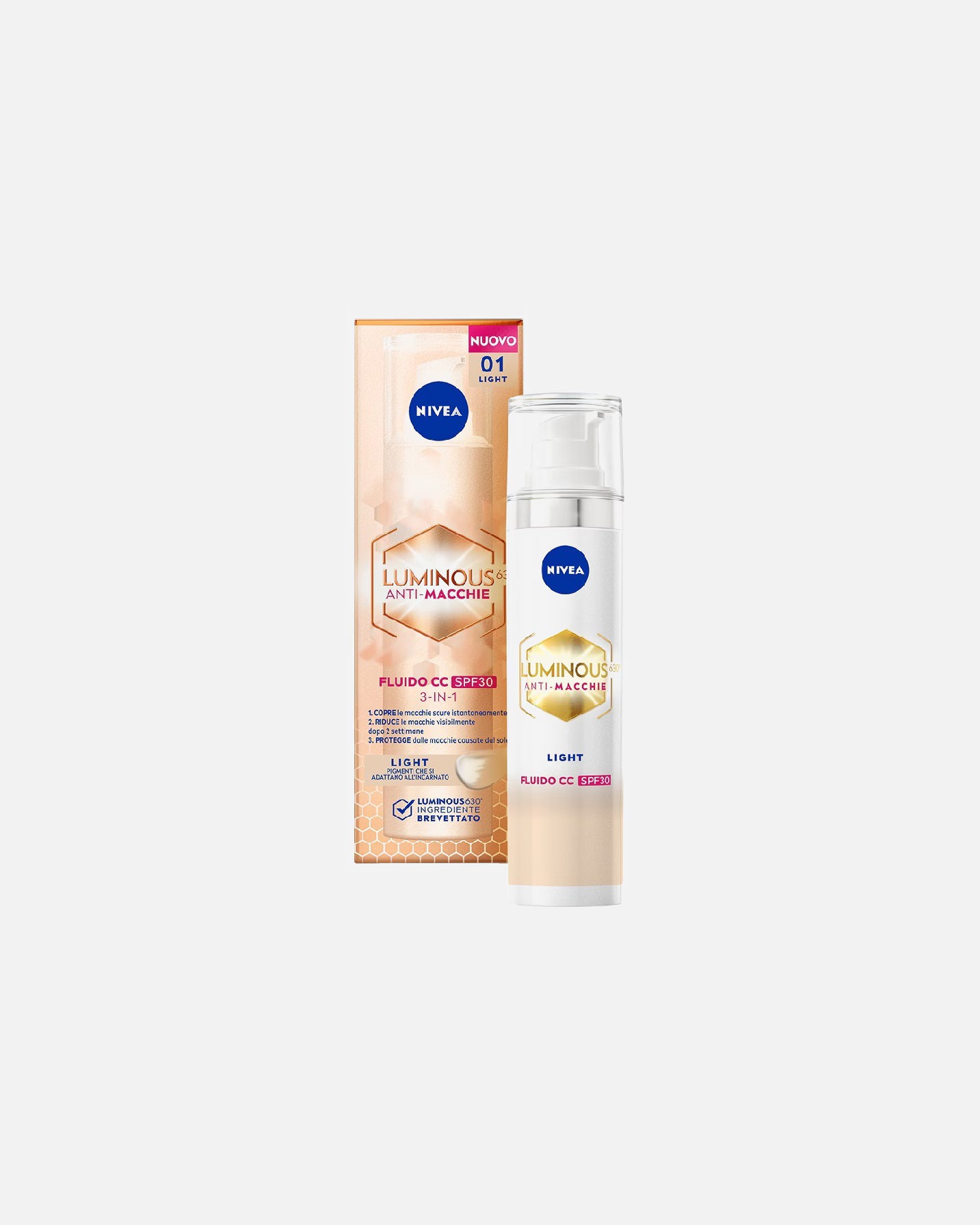 Nivea Luminous360 fluido CC SPF 30